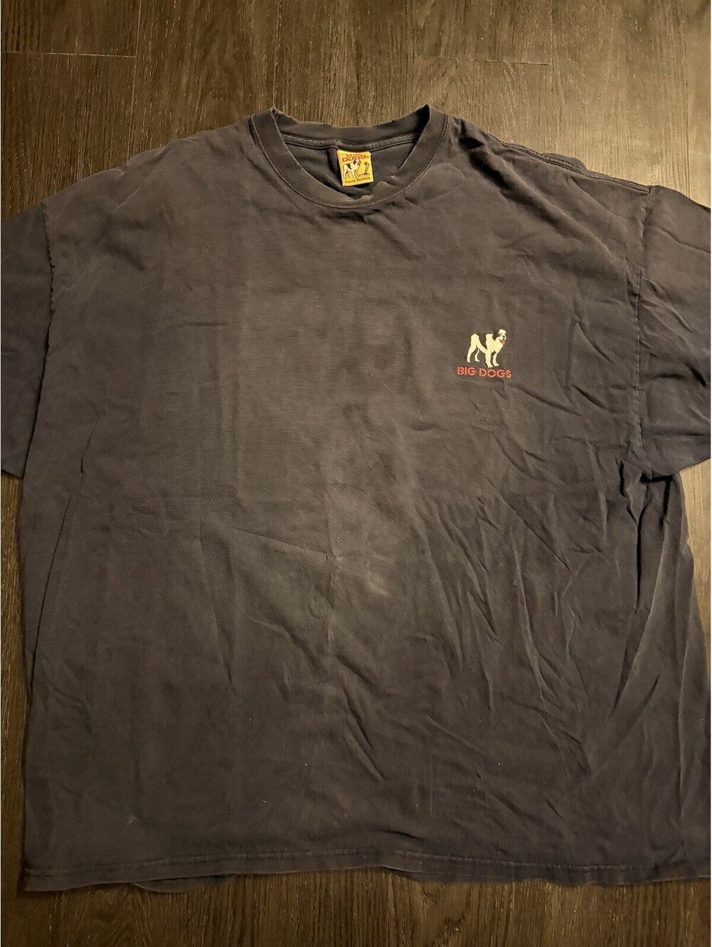 Vintage 90s Big Dogs Attitude Graphic Tee Shirt Distressed - XXL